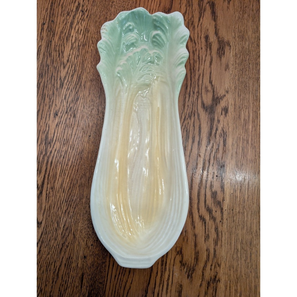 Vintage Cardinal Pottery CELERY DISH Relish Tray or Spoon Rest U.S.A.